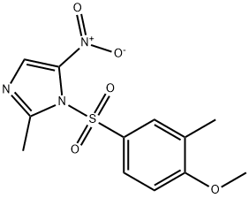 methyl 2-methyl-4-[(2-methyl-5-nitro-1H-imidazol-1-yl)sulfonyl]phenyl ether Struktur