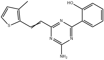 (E)-2-(4-imino-6-(2-(3-methylthiophen-2-yl)vinyl)-4,5-dihydro-1,3,5-triazin-2-yl)phenol Struktur