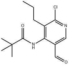 N-(2-chloro-5-formyl-3-propylpyridin-4-yl)pivalamide Struktur