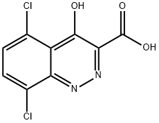 5,8-Dichloro-4-oxo-1,4-dihydrocinnoline-3-carboxylic acid Struktur