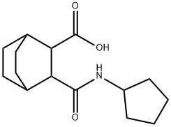 3-(cyclopentylcarbamoyl)bicyclo[2.2.2]octane-2-carboxylic acid Struktur