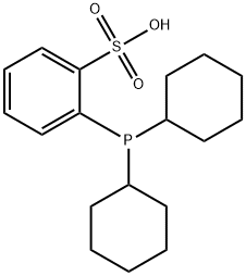 2-(Dicyclohexylphosphino)benzenesulfonic acid Struktur