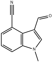 3-FORMYL-1-METHYL-1H-INDOLE-4-CARBONITRILE Struktur