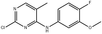 2-Chloro-N-(4-fluoro-3-methoxyphenyl)-5-methylpyrimidin-4-amine Struktur