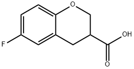 6-Fluorochroman-3-carboxylic acid Struktur