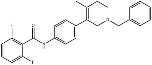 N-[4-(1-Benzyl-4-methyl-1,2,5,6-tetrahydro 
pyridin-3-yl)phenyl]-2,6-difluorobenzamide Struktur