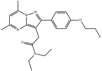 Pyrazolo[1,5-a]pyrimidine-3-acetamide,N,N-diethyl-2-[4-(2-fluoroethoxy)phenyl]-5,7-dimethyl- Struktur