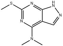 N,N-dimethyl-6-(methylsulfanyl)-1H-pyrazolo[3,4-d]pyrimidin-4-amine Struktur