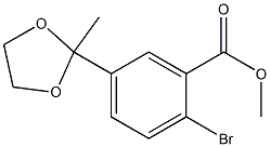 methyl 2-bromo-5-(2-methyl-1,3-dioxolan-2-yl)benzoate Struktur