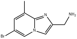 (6-bromo-8-methylimidazo[1,2-a]pyridin-2-yl)methanamine Struktur