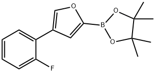 4-(2-Fluorophenyl)furan-2-boronic acid pinacol ester Struktur