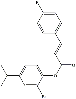 2-bromo-4-isopropylphenyl 3-(4-fluorophenyl)acrylate Struktur