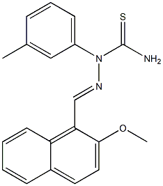 2-methoxy-1-naphthaldehyde N-(3-methylphenyl)thiosemicarbazone Struktur