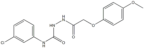 N-(3-chlorophenyl)-2-[(4-methoxyphenoxy)acetyl]hydrazinecarboxamide Struktur