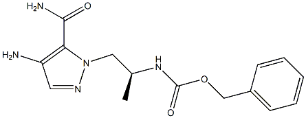 (S)-benzyl 1-(4-amino-5-carbamoyl-1H-pyrazol-1-yl)propan-2-ylcarbamate Structure