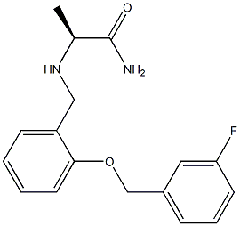 (S)-2-((2-((3-fluorobenzyl)oxy)benzyl)amino)propanamide Struktur