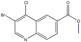 3-Bromo-4-chloro-quinoline-6-carboxylic acid methyl ester Struktur