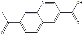 7-acetylquinoline-3-carboxylic acid Struktur