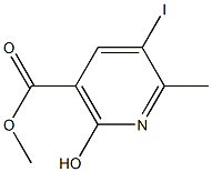 2-Hydroxy-5-iodo-6-methyl-nicotinic acid methyl ester Struktur