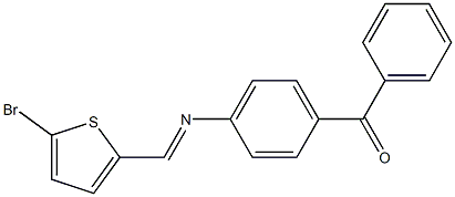 (4-{[(5-bromo-2-thienyl)methylene]amino}phenyl)(phenyl)methanone Struktur