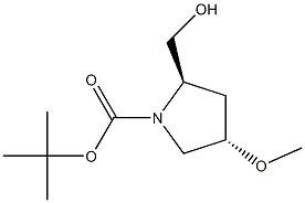 TERT-BUTYL (2R,4S)-2-(HYDROXYMETHYL)-4-METHOXYPYRROLIDINE-1-CARBOXYLATE Struktur