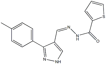 (Z)-N'-((3-(p-tolyl)-1H-pyrazol-4-yl)methylene)thiophene-2-carbohydrazide Structure