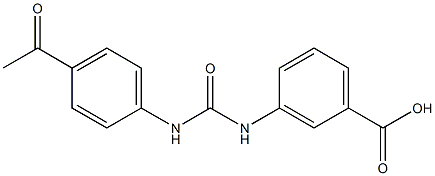 3-(3-(4-acetylphenyl)ureido)benzoic acid Struktur