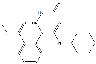 methyl 2-(2-(cyclohexylcarbamothioyl)hydrazinecarboxamido)benzoate Struktur