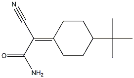 2-(4-(tert-butyl)cyclohexylidene)-2-cyanoacetamide Struktur