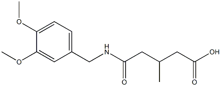 5-((3,4-dimethoxybenzyl)amino)-3-methyl-5-oxopentanoic acid Struktur