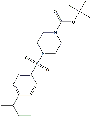 tert-butyl 4-((4-(sec-butyl)phenyl)sulfonyl)piperazine-1-carboxylate Struktur