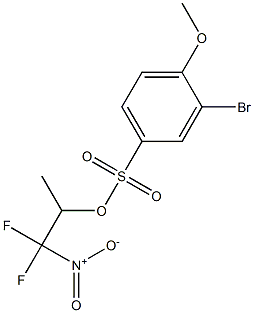 1,1-difluoro-1-nitropropan-2-yl 3-bromo-4-methoxybenzenesulfonate Struktur