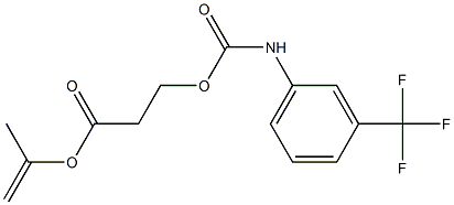 2-(ISOPROPENYLOXYCARBONYL)ETHYL N-(3-TRIFLUOROMETHYLPHENYL)CARBAMATE Struktur