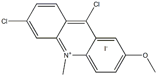 6,9-DICHLORO-2-METHOXY-N-METHYLACRIDINIUM IODIDE Struktur