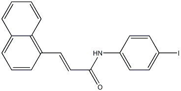 N-(4-iodophenyl)-3-(1-naphthyl)acrylamide Struktur