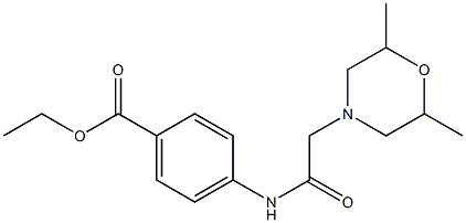 ethyl 4-(2-(2,6-dimethylmorpholino)acetamido)benzoate Struktur