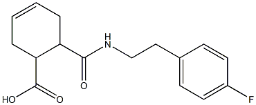 6-((4-fluorophenethyl)carbamoyl)cyclohex-3-enecarboxylic acid Struktur