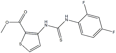 methyl 3-(3-(2,4-difluorophenyl)thioureido)thiophene-2-carboxylate Struktur