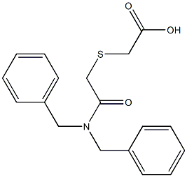 2-((2-(dibenzylamino)-2-oxoethyl)thio)acetic acid Structure