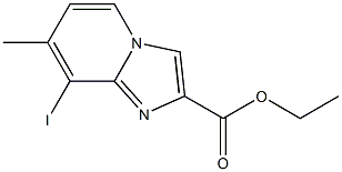 8-Iodo-7-methyl-imidazo[1,2-a]pyridine-2-carboxylic acid ethyl ester Struktur