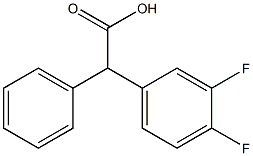 2-(3,4-difluorophenyl)-2-phenylacetic acid Struktur