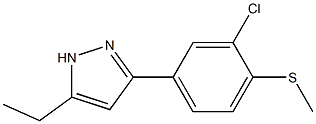 3-(3-chloro-4-(methylthio)phenyl)-5-ethyl-1H-pyrazole