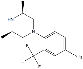 4-((3R,5S)-3,5-dimethylpiperazin-1-yl)-3-(trifluoromethyl)aniline Struktur