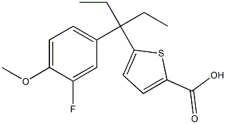 5-(3-(3-fluoro-4-methoxyphenyl)pentan-3-yl)thiophene-2-carboxylic acid