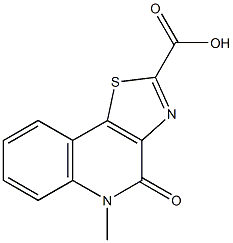 5-methyl-4-oxo-4,5-dihydrothiazolo[4,5-c]quinoline-2-carboxylic acid Struktur