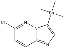 6-chloro-3-(trimethylstannyl)imidazo[1,2-b]pyridazine Struktur