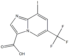 8-Iodo-6-trifluoromethyl-imidazo[1,2-a]pyridine-3-carboxylic acid Struktur