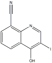 4-Hydroxy-3-iodo-quinoline-8-carbonitrile Struktur