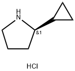 (R)-2-Cyclopropyl-pyrrolidine hydrochloride Struktur