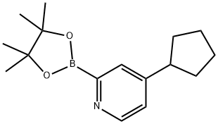 4-cyclopentyl-2-(4,4,5,5-tetramethyl-1,3,2-dioxaborolan-2-yl)pyridine Struktur